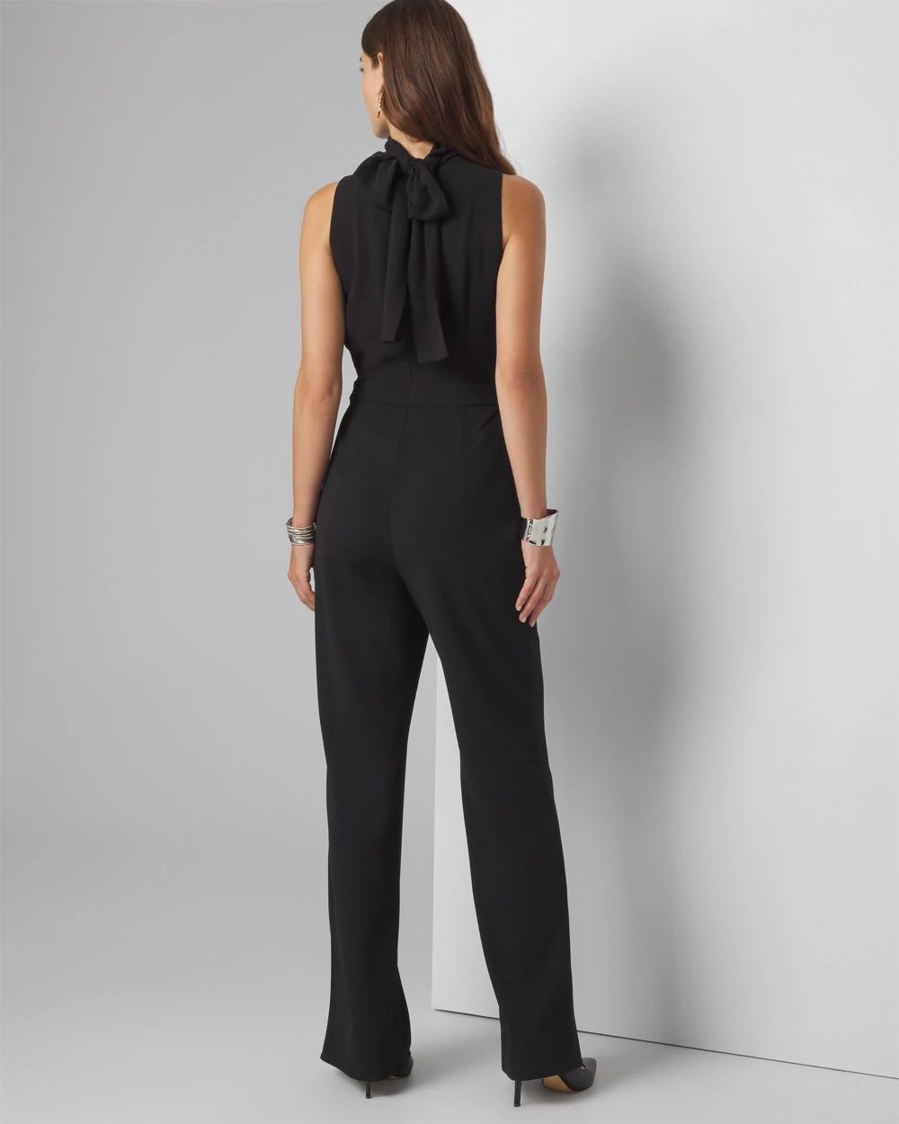Black halter jumpsuit petite cheap